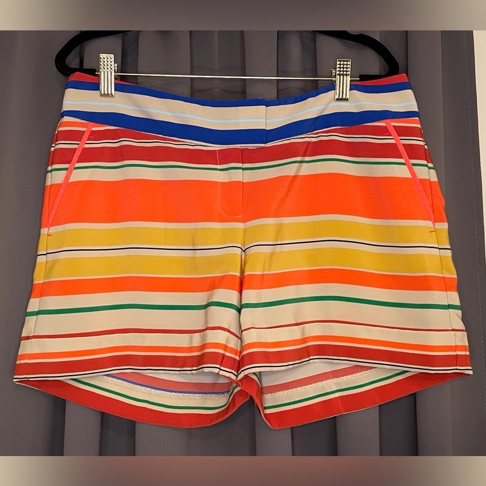 Outback Red Multicolored Striped Dress Shorts Size 10